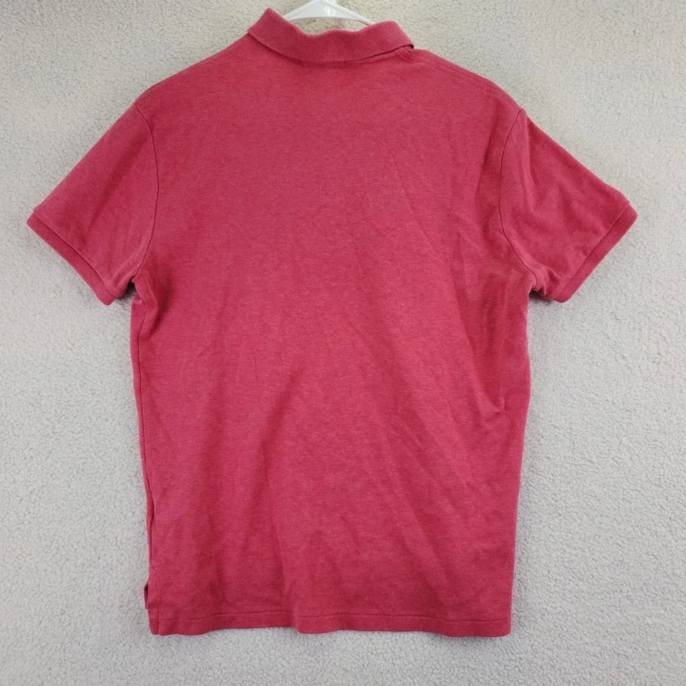 Polo‎ Ralph Lauren Mens Custom Slim Fit Polo Shirt Pink Heather Blue Pony Size M